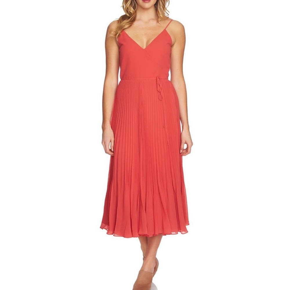 1.State Pleated Skirt Midi Dress